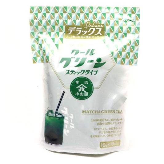 Powdered matcha latte COOL GREEN DX Koyamaen Matcha 10 stics of 10 grams - MatchaJP