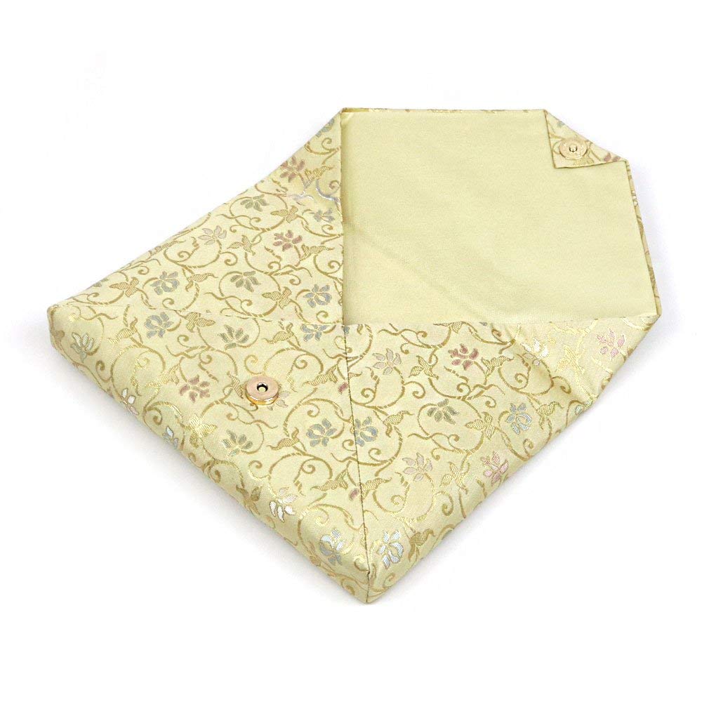 Silk Kimono Clutch Bag,Japanese Sukiya bag, Japanese traditional patterns Tsurukobana - MatchaJP