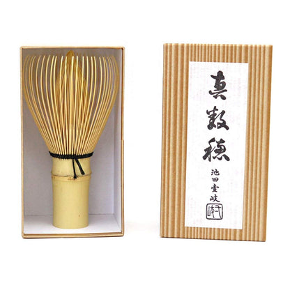 White Bamboo Matcha Whisk Japanese traditional craftsman, Iki Ikeda handmade Chasen made in japan - MatchaJP